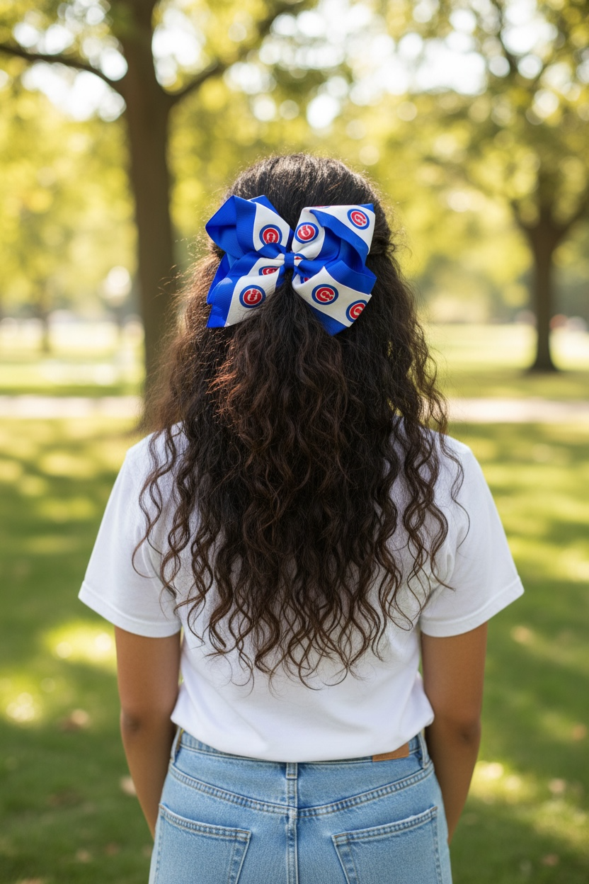 Chicago Cubs Jumbo 3" Layered Hair Bow