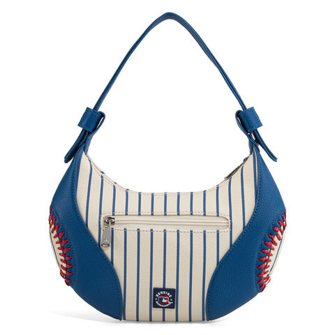 Chicago Cubs Montana West Baseball Stitch Royal/Pinstripe Shoulder Bag