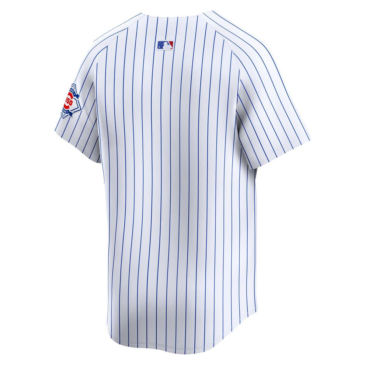 Chicago Cubs Nike Men's 150th Anniversary Home Pinstripe Limited Jersey