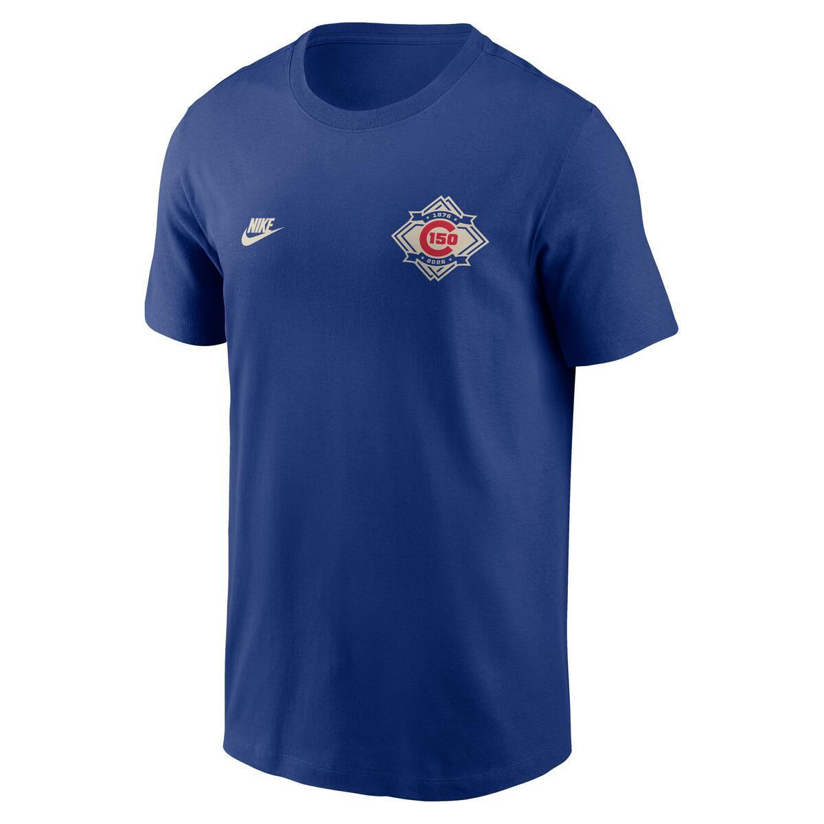 Chicago Cubs Nike Men's 150th Anniversary Royal Left Chest T-Shirt
