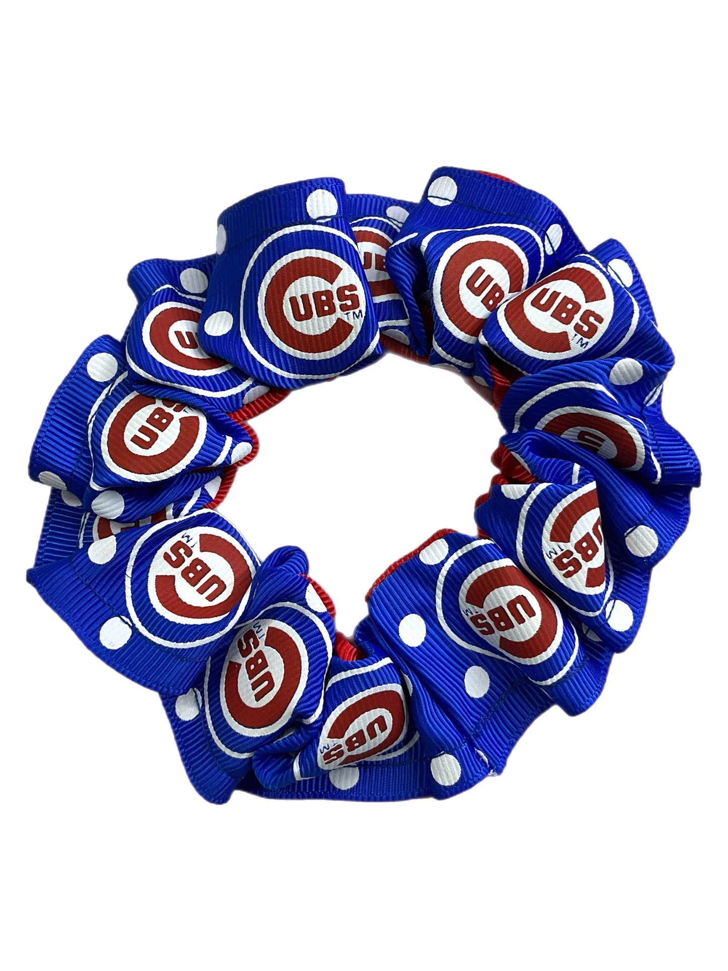 Chicago Cubs Royal Polka Dot Hair Scrunchie