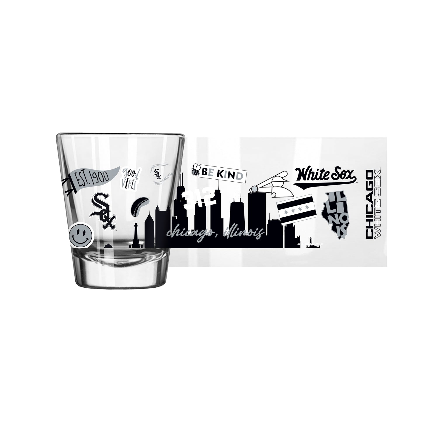 Chicago White Sox Native Design Shot Glass
