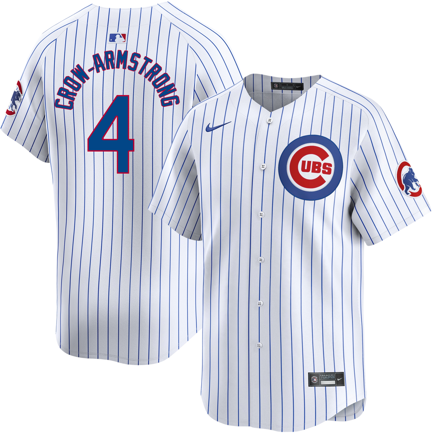 Pete Crow-Armstrong Chicago Cubs Nike White Pinstripe Home Limited Men's Jersey
