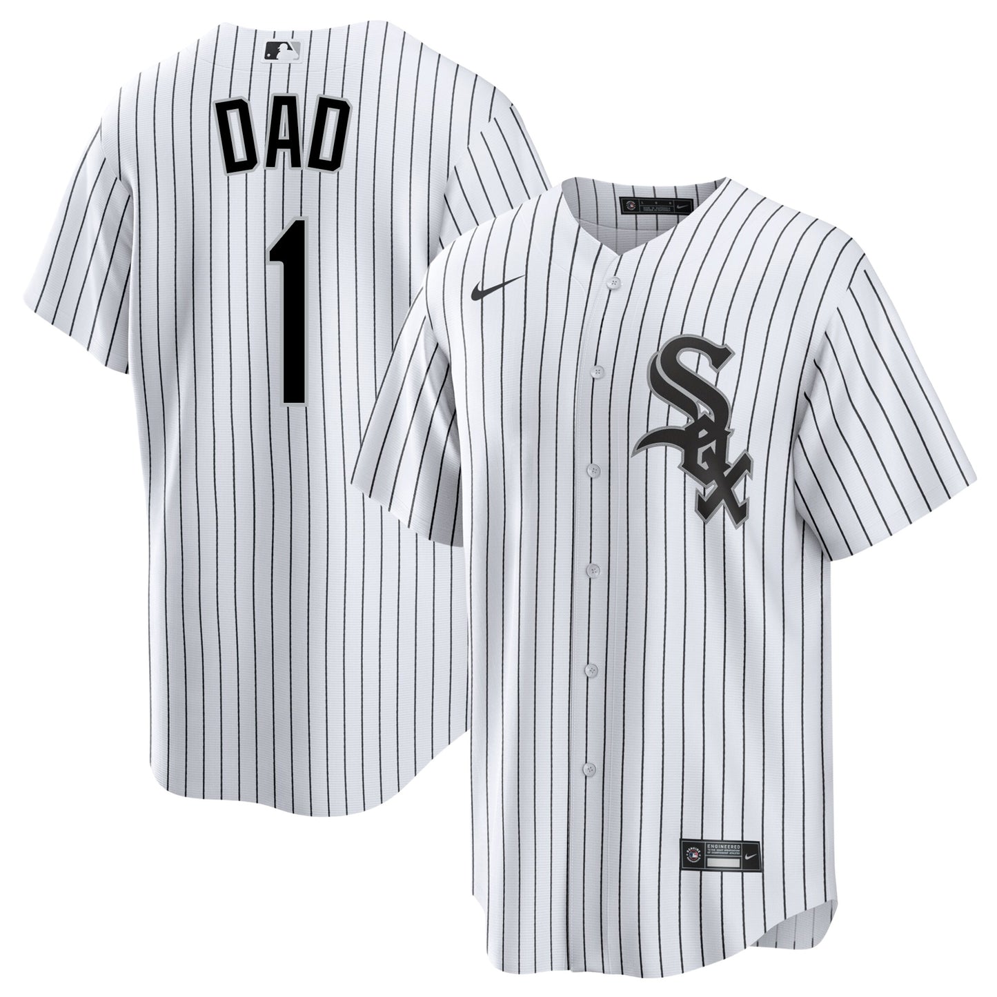 Father's Day #1 Dad Chicago White Sox Nike Men's Home Replica Jersey