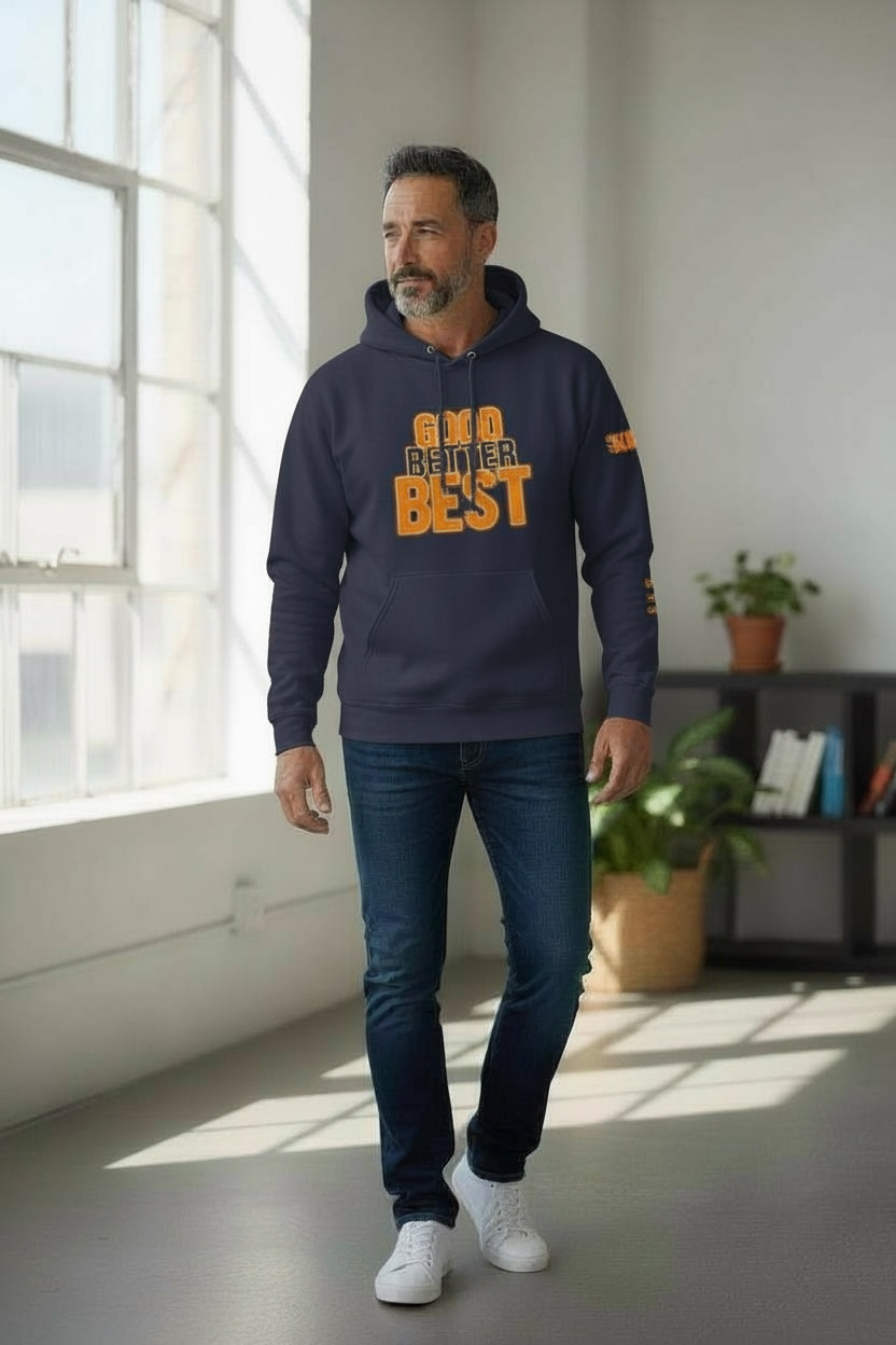 David Kaplan GOOD BETTER BEST Navy REKAP Hoodie