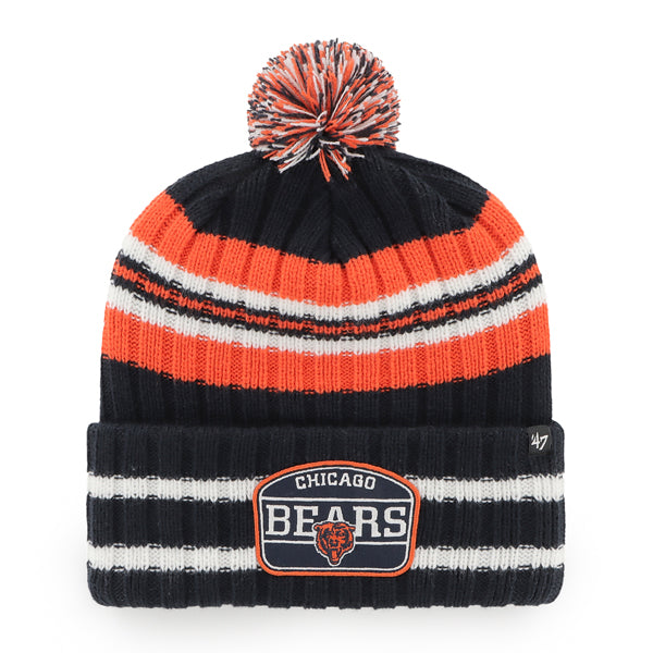 Chicago Bears Navy Hone Patch Cuffed Knit Hat