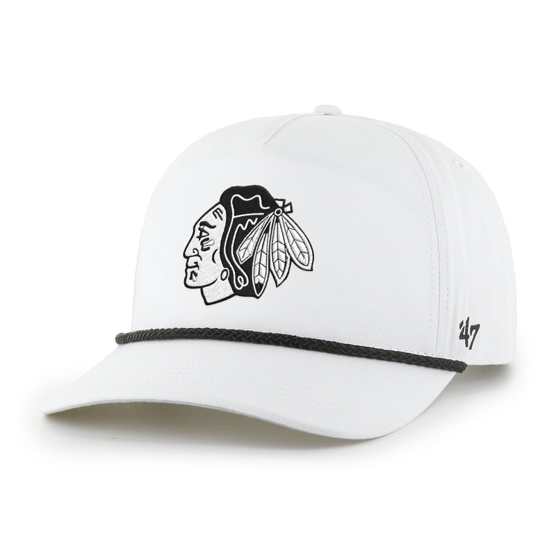 Chicago Blackhawks White Rope '47 Hitch Adjustable Hat