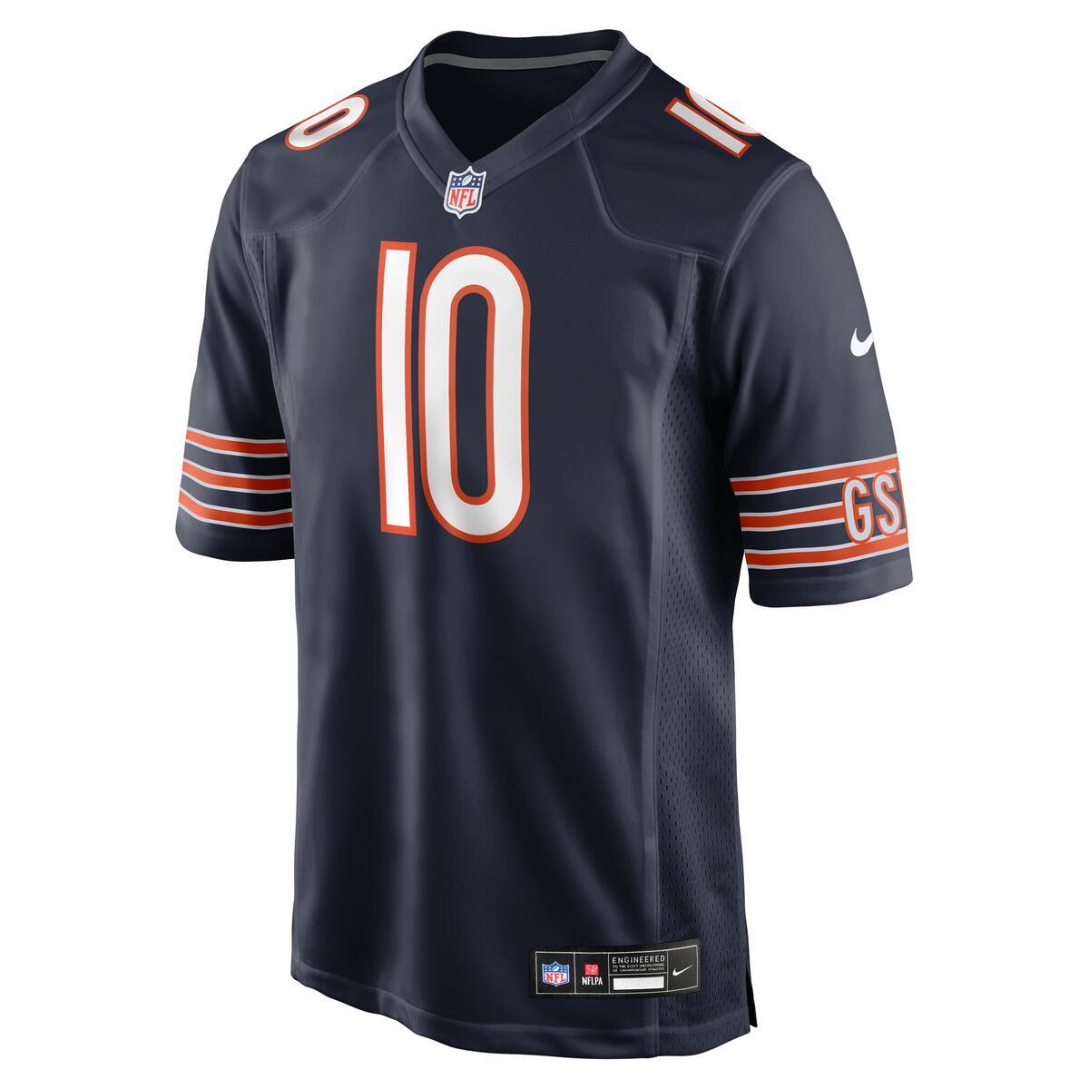 Luther Burden III Chicago Bears Nike Men's Navy Game Jersey