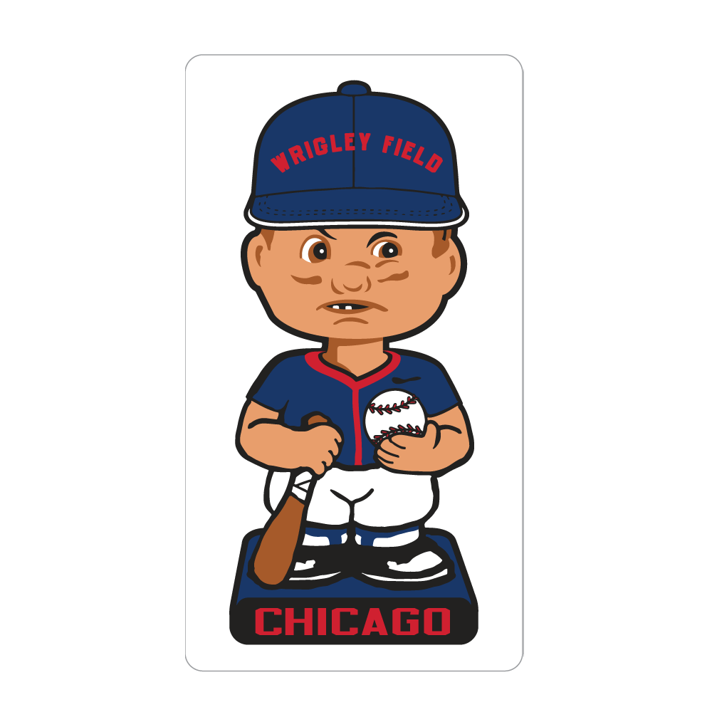 Wrigley Field Chicago Kid Baseball Sticker