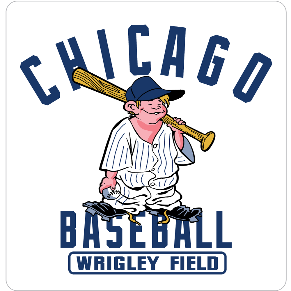 Wrigley Field Chicago Baseball Kid Sticker