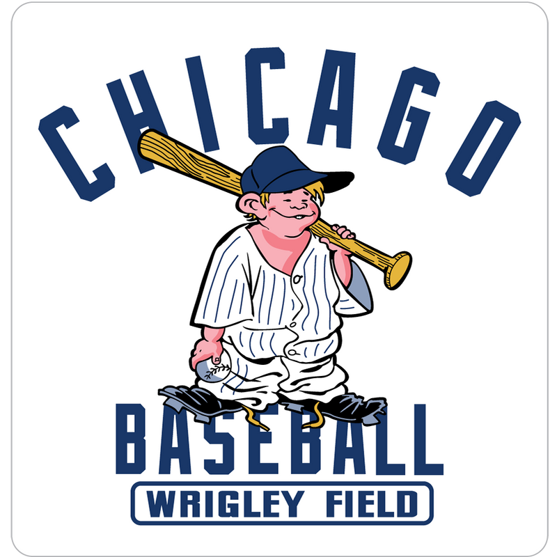 Wrigley Field Chicago Baseball Kid Sticker