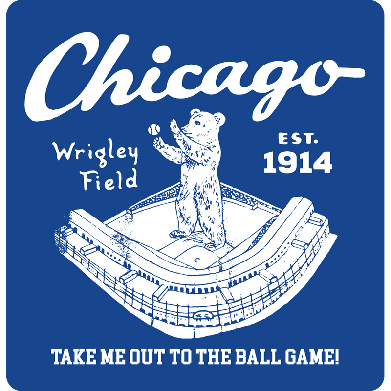 Wrigley Field Chicago Take Me Out To The Ballgame Sticker