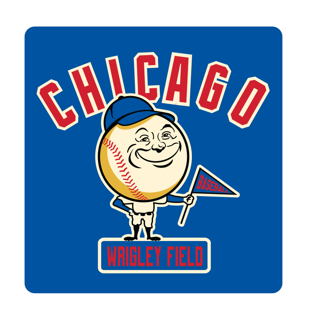 Wrigley Field Chicago Baseball Smiling Face Sticker