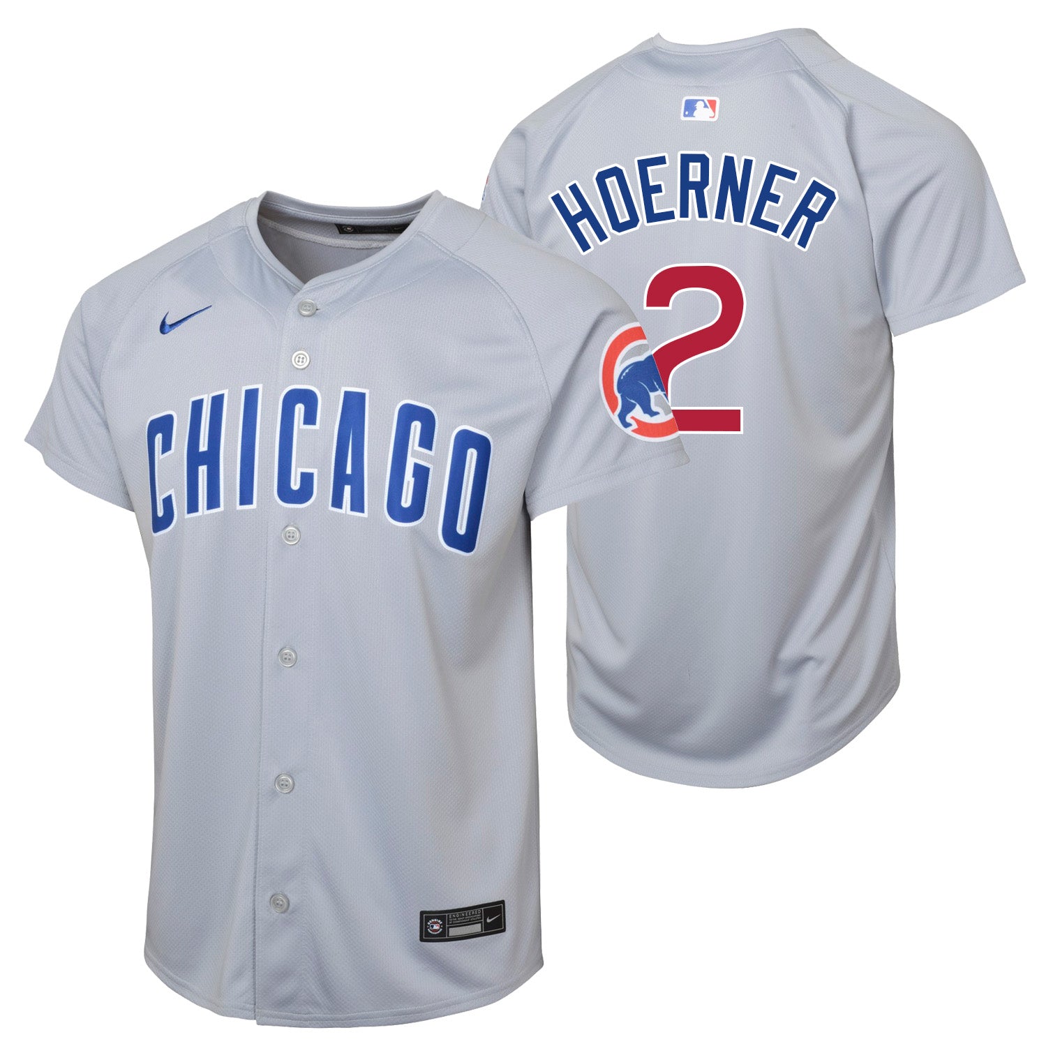 Nico Hoerner Chicago Cubs Nike Youth Road Grey Limited Jersey