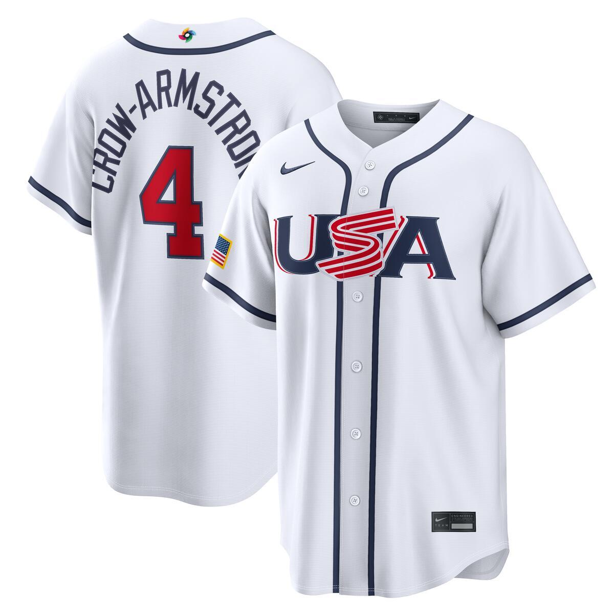 Pete Crow-Armstrong USA World Baseball Classic 2026 Nike White