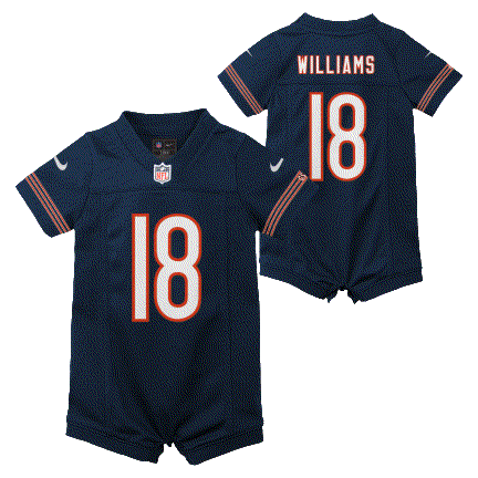 Caleb Williams Chicago Bears Navy Newborn Romper Jersey Clark Street Sports