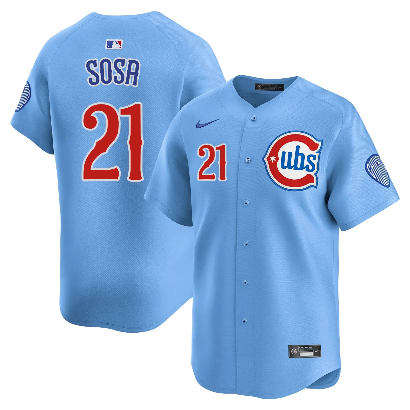 Sammy Sosa Chicago Cubs Nike Men's Light Blue 2nd Alternate
