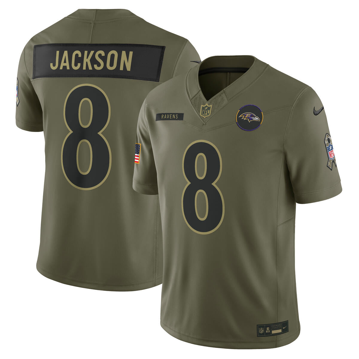 Lamar Jackson Baltimore Ravens Nike Men's 2025 Salute to Service