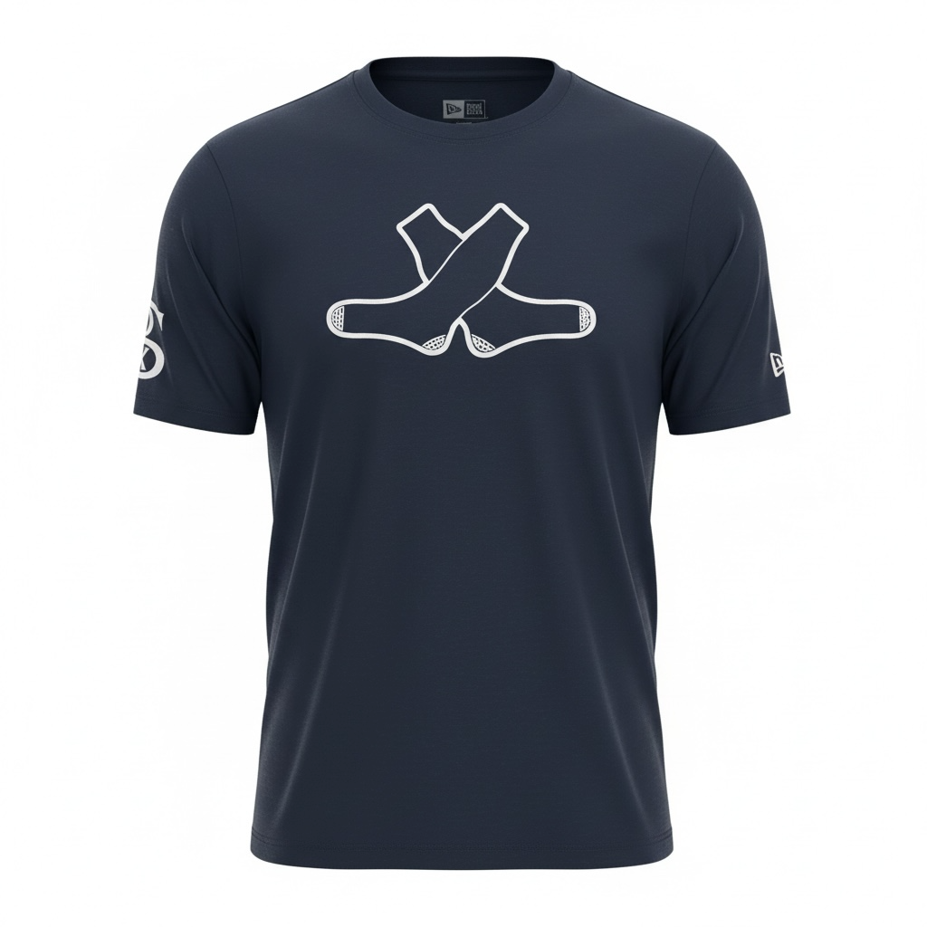 Chicago White Sox New Era Navy Cross Socks T-Shirt