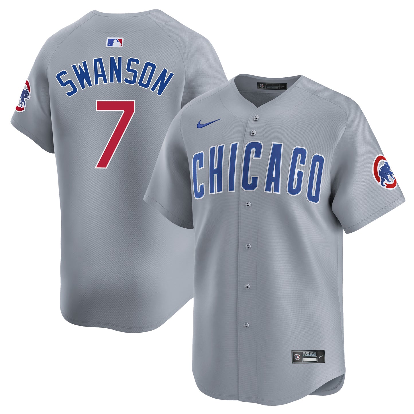 Dansby Swanson Chicago Cubs Nike Limited Grey Road Jersey