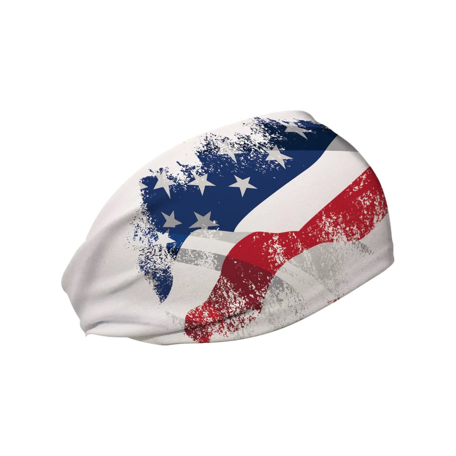 American Flag Tieback Cooling Headband