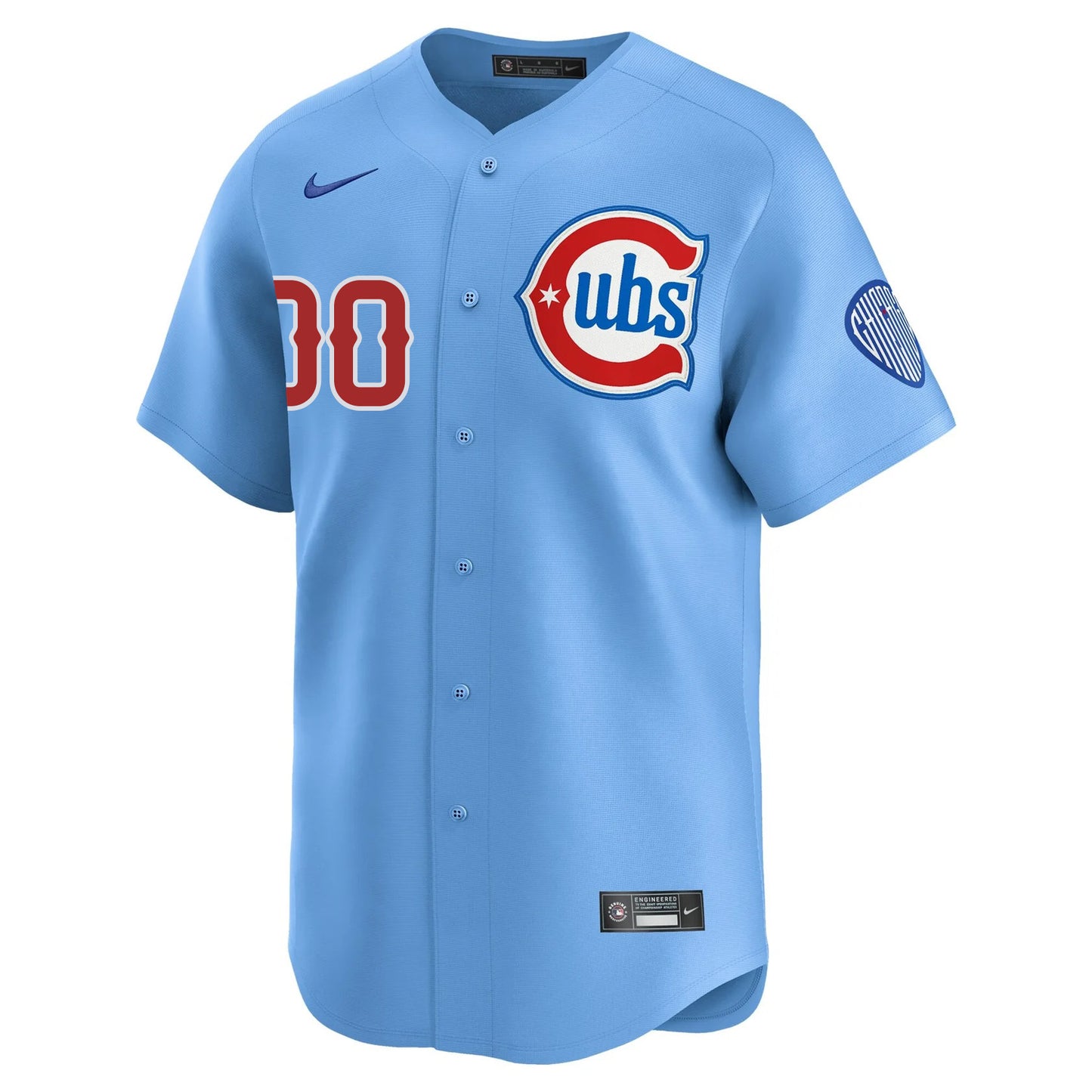 Custom Chicago Cubs Nike Men's Light Blue 2nd Alternate Limited Jersey
