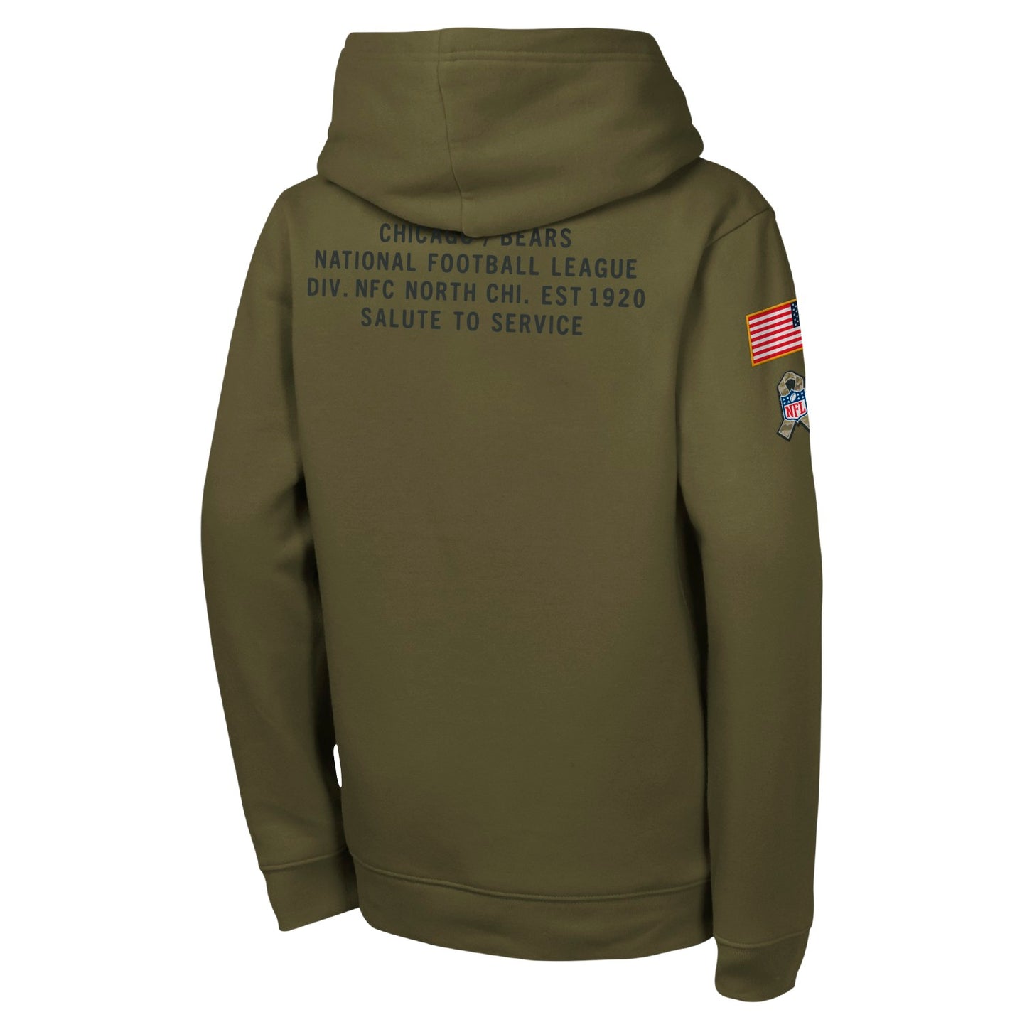 Chicago Bears Nike Youth 2025 Salute To Service Sideline Hoodie