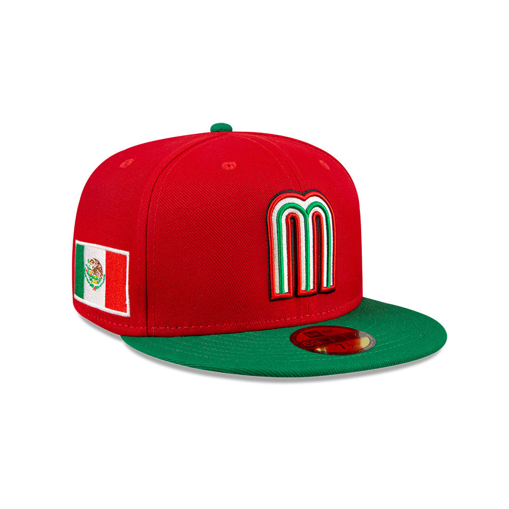 Khaki/red mexico hat New Era Fitted Hat – BeisbolMXShop