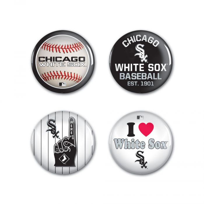 Chicago White Sox Buttons 4 Pack