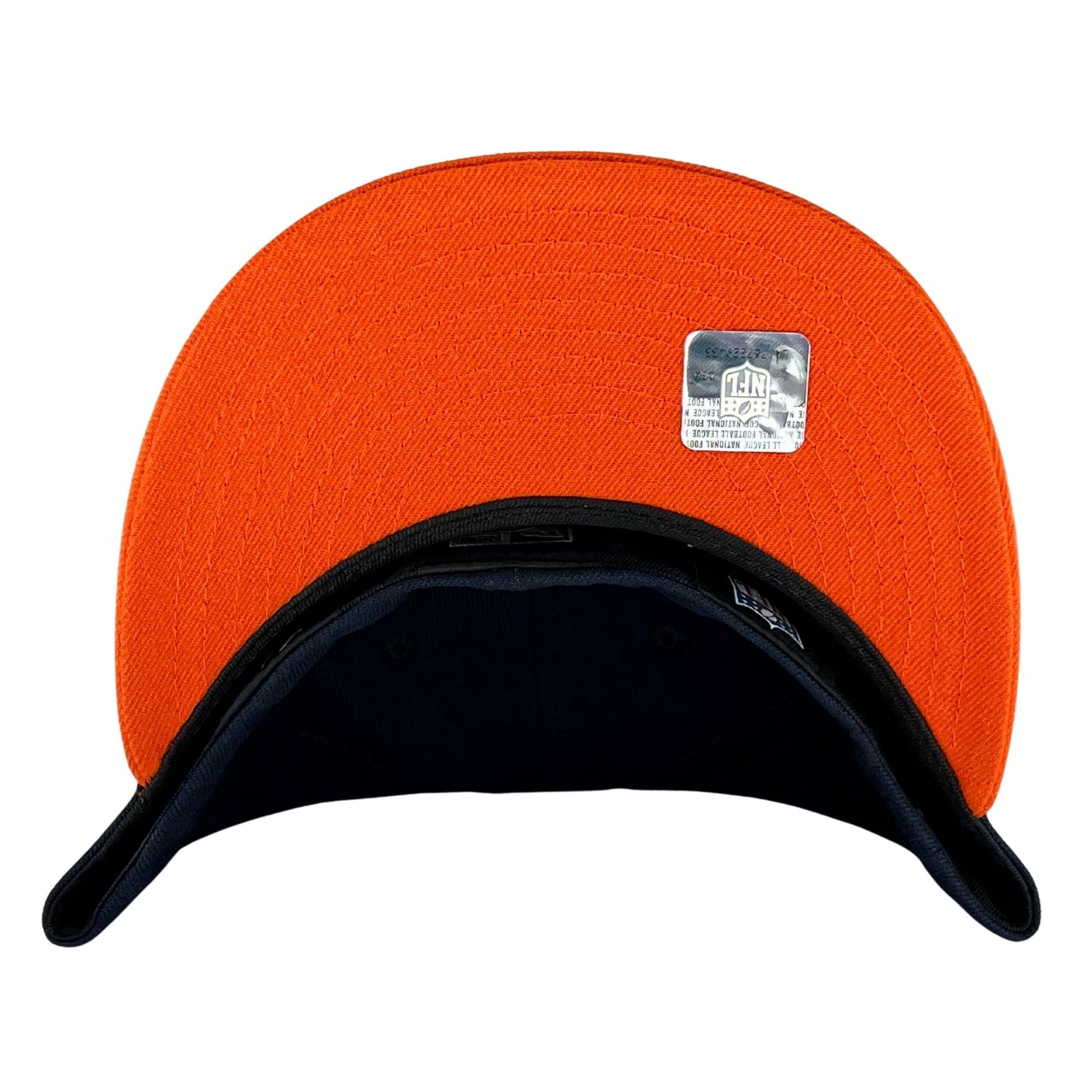 Chicago Bears B Script Logo Navy Orange New Era 59FIFTY Fitted Hat