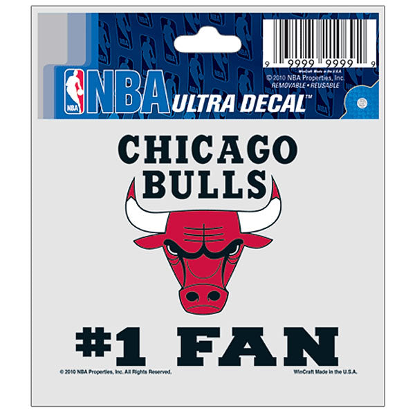 BULLS 3X4 #1 FAN DECAL