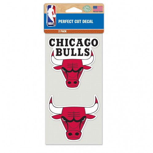 Chicago Bulls 4"x"4 Decals 2-Pack