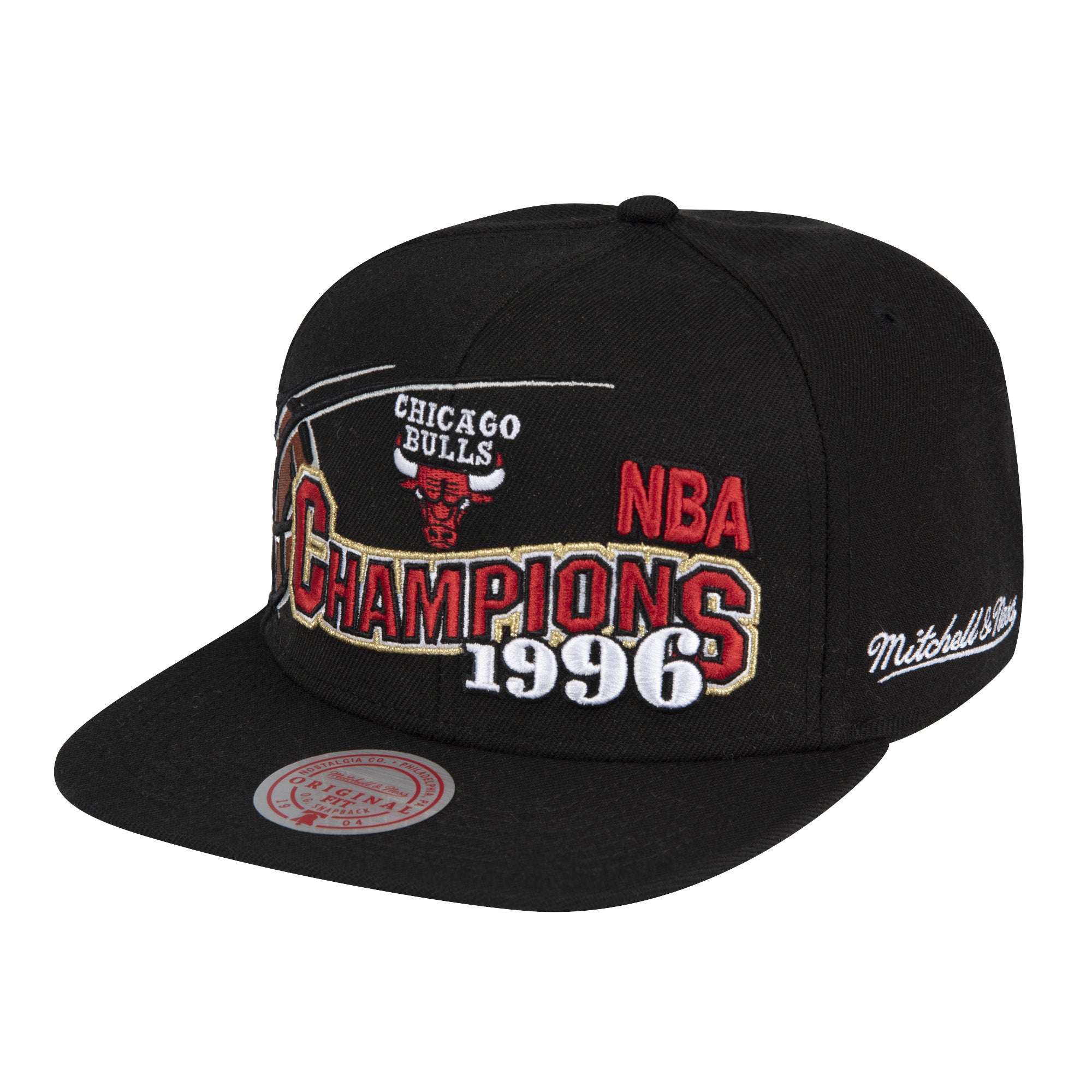 Chicago Bulls 1996 NBA Champions Black Snapback Hat