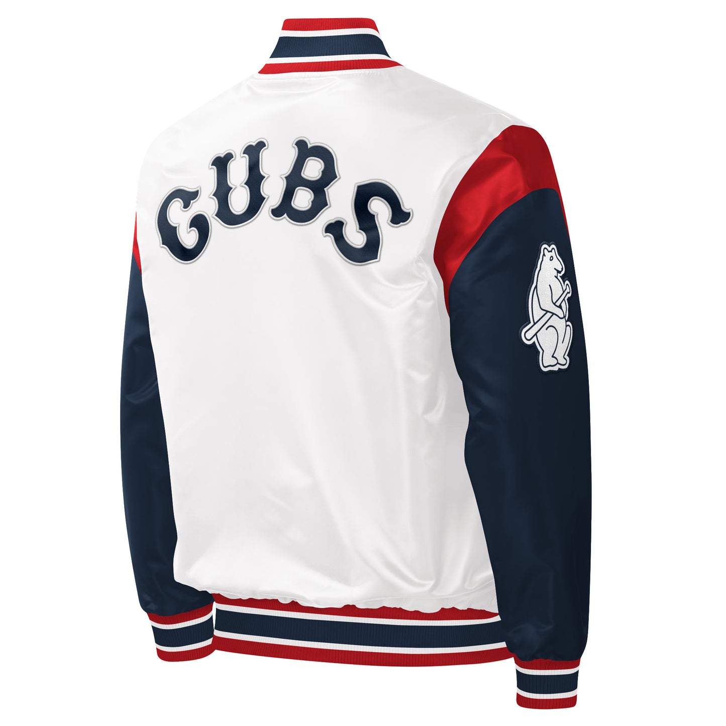 Chicago Cubs White/Red/Navy 1914 Logo Starter Jacket