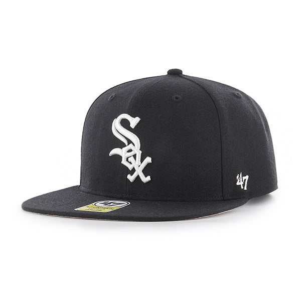 Chicago White Sox Youth Lil Shot Black Snapback Hat
