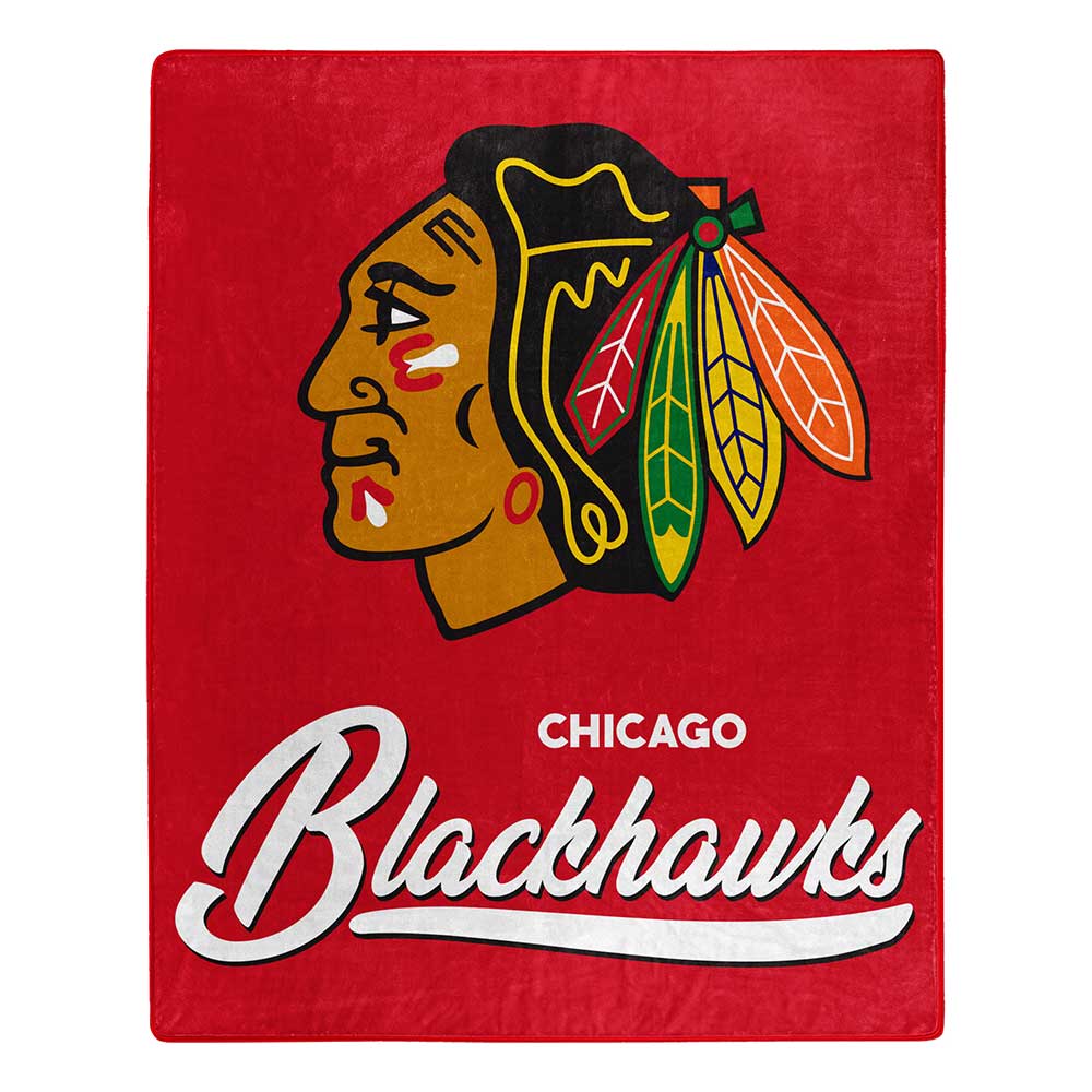 Chicago Blackhawks Plush Raschel 50"x60" Throw Blanket