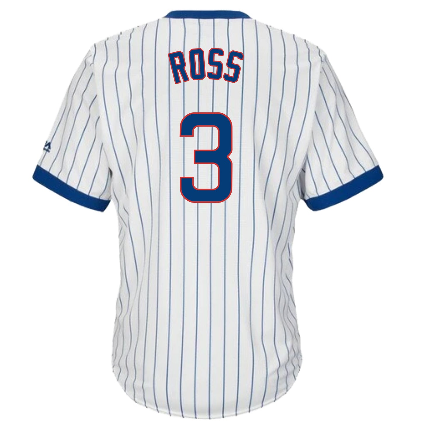 David Ross Chicago Cubs Cooperstown White Pinstripe V-Neck Home Men's Jersey