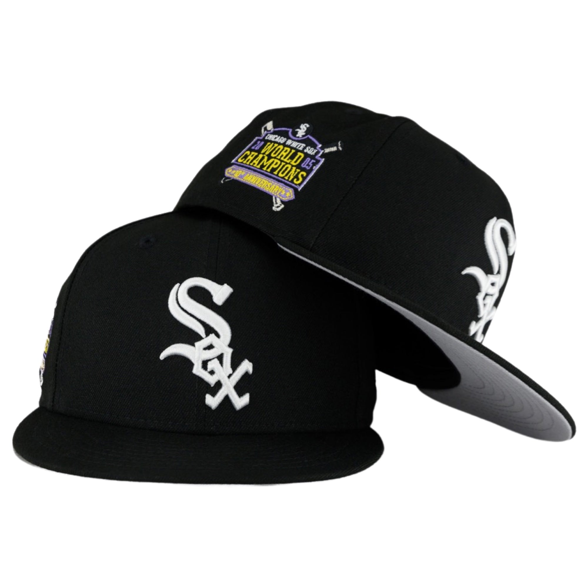 Chicago White Sox Black Grey 05' WS New Era 59FIFTY Fitted Hat