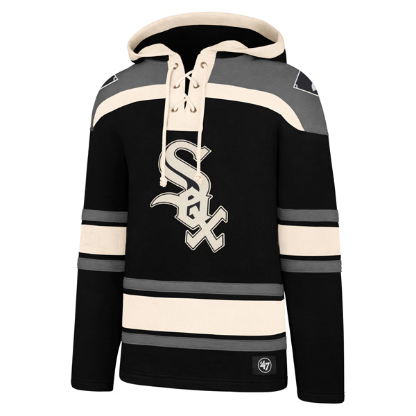 Chicago White Sox Black/Grey Current Logo Lacer Hoodie