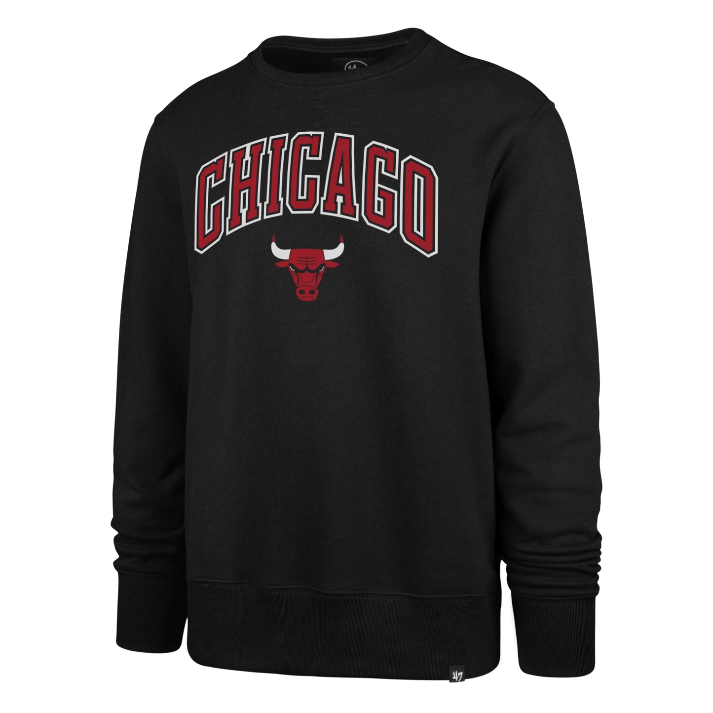 Chicago Bulls Men's Black Headline Crew Neck Sweatshirt