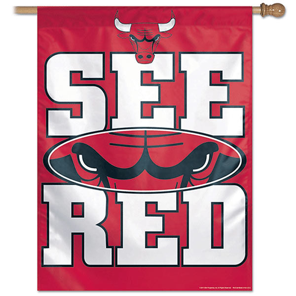 Chicago Bulls 27"x37" Vertical "See Red" Flag by Wincraft