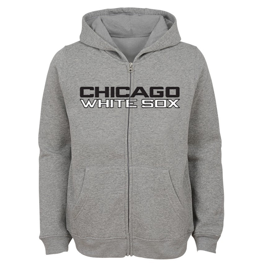 Chicago White Sox Youth Grey Full Zip Hoodie