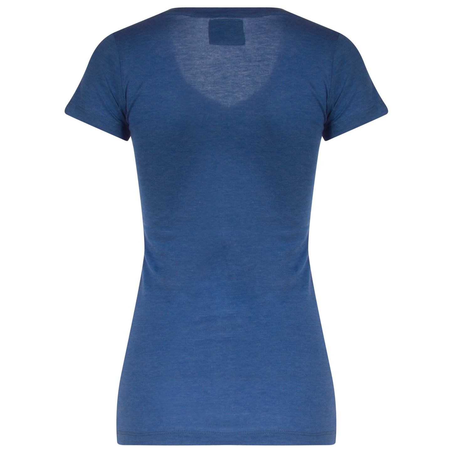 Chicago Cubs Women's Heather Royal Bullseye Logo V-Neck Tee