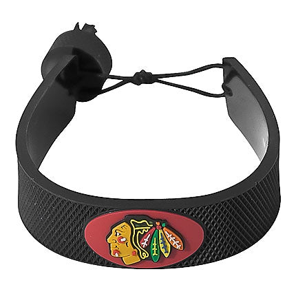 Chicago Blackhawks Black Rubber Bracelet by Gamewear