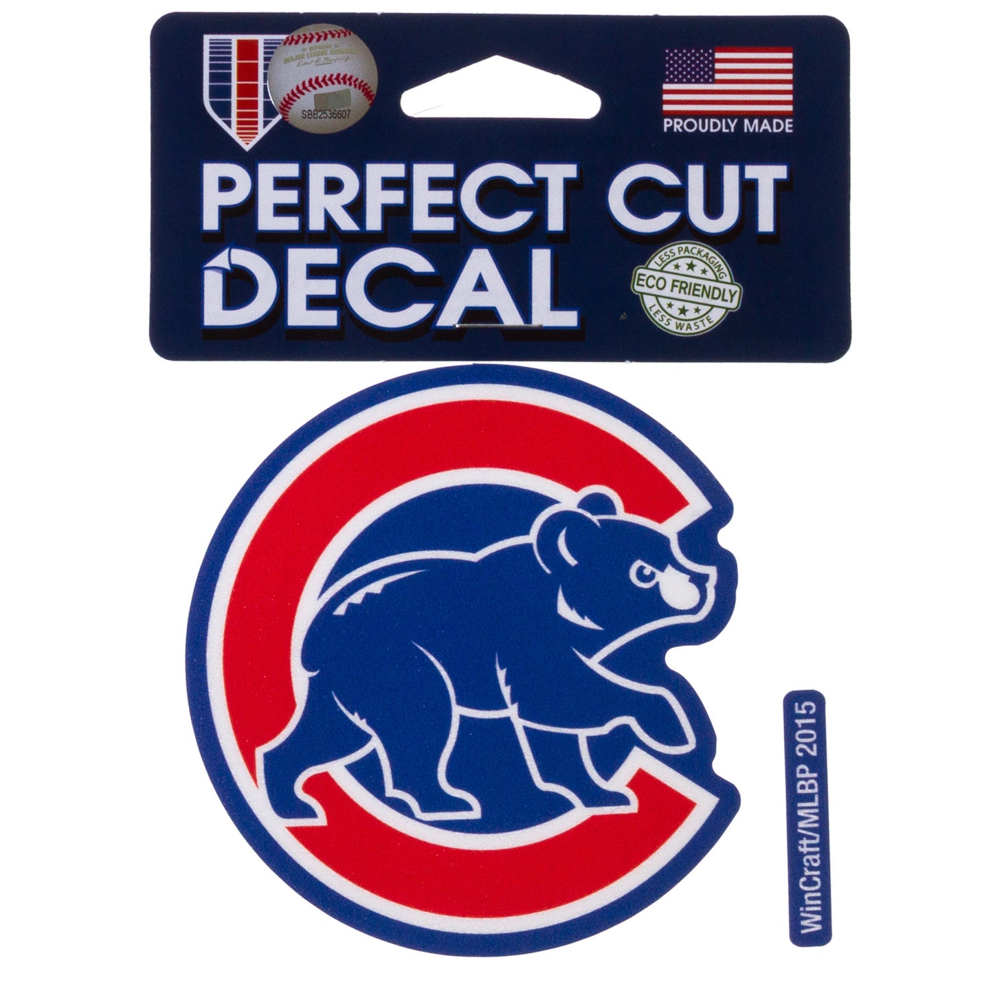 Chicago Cubs 4" x 4" Crawl Bear Perfect Cut Decal