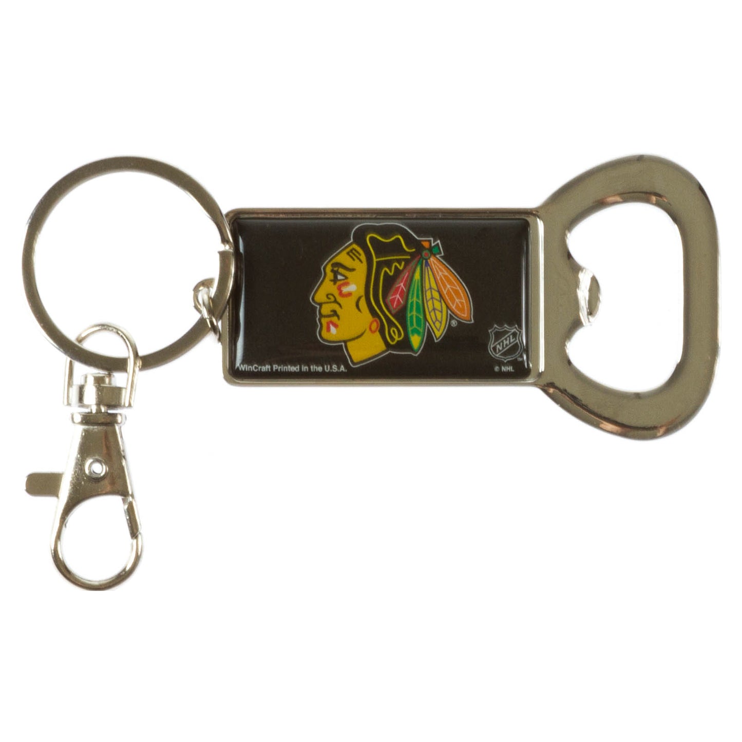 Chicago Blackhawks Logo Bottle Opener Key Ring