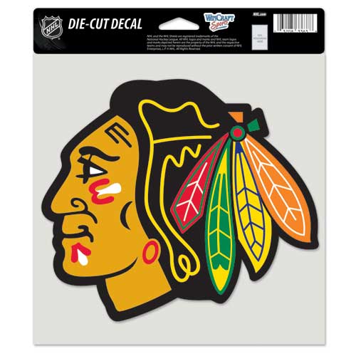 Chicago Blackhawks 8"x8" Indian Head Logo Die-Cut Decal by Wincraft