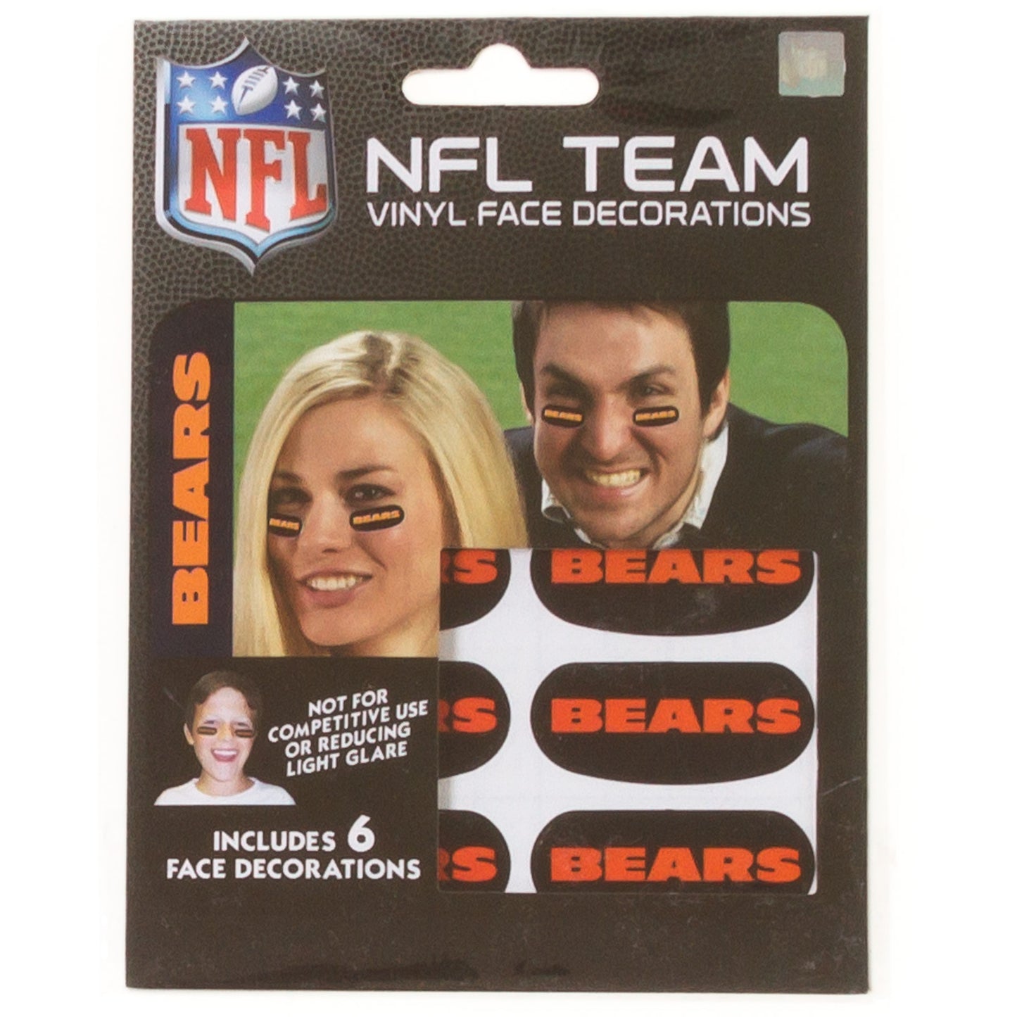 Chicago Bears Vinyl Eye-Black Adhesives