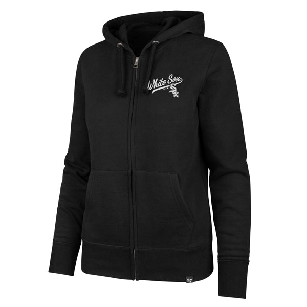 Chicago White Sox Women's Black Headline Full Zip Current Logo Hoodie