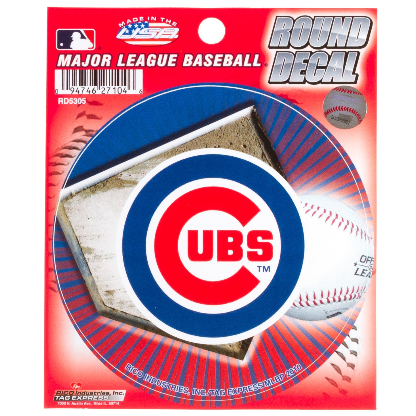 Chicago Cubs Round Home Plate Decal